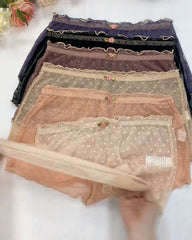 Multipack Women's Heart Lace Flower Decoration High Elastic Underwear