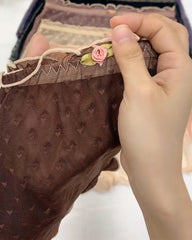 Multipack Women's Heart Lace Flower Decoration High Elastic Underwear