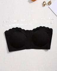 Women's Seamless Strapless Front Buckle Comfort Push Up Bra