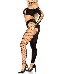 Sexy Seamless Cutout Crop Top and Leggings Set