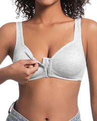 3-Pack Seamless Adjustable Front-Clasp Wireless Push-Up Bras