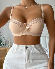 Sexy and Comfortable Bow Scalloped Push-Up Bra