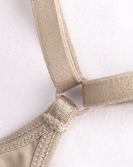 Women's Seamless Front-Clasp Wire-Free Lace Comfort Bra and Panty Set