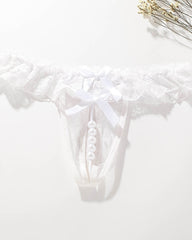 Lace Crotchless Massage Pearl Sexy Thong