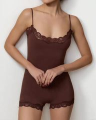 Women's Spaghetti Strap Lace Seamless Sexy Jumpsuit