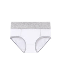 Women's Mid-Rise Colorblock Plus Size Cotton Butt Lifting Waist Briefs