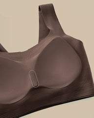 Solid Color No-Wire Seamless Push-Up Casual Vest Bra