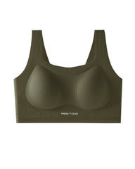 Solid Color No-Wire Seamless Push-Up Casual Vest Bra