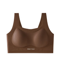 Solid Color No-Wire Seamless Push-Up Casual Vest Bra