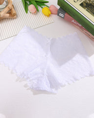 Women's Cotton Bottom Semi-Transparent Seamless Soft Lace Panties
