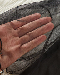 Sexy Lace Mesh See-Through Suspender Nightdress