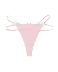 Seamless Double-Strap Heart Metal Ring Design Sexy Thong