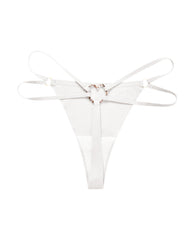Seamless Double-Strap Heart Metal Ring Design Sexy Thong