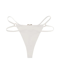 Seamless Double-Strap Heart Metal Ring Design Sexy Thong