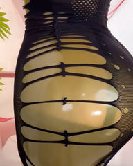 Sexy Fishnet Hollow Tube Top Nightdress