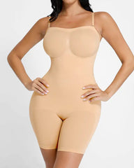 Women's Seamless Tummy Control Body Shaper with Removable Straps