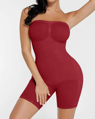 Women's Seamless Tummy Control Body Shaper with Removable Straps