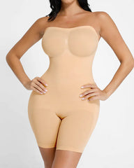 Women's Seamless Tummy Control Body Shaper with Removable Straps