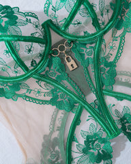 Sexy Mesh See-through Thin Lace Bra Set