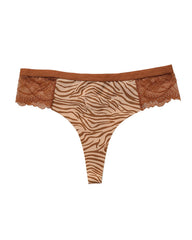 Sexy Lace Colorblock Seamless Thong