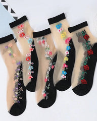 5-pack Women's Floral Jacquard Socks