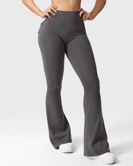 Women's Tummy Control Butt Lifting Pocket Flare Tight Yoga Pants