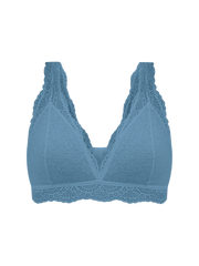 Women's Deep V Knitted Lace Bra