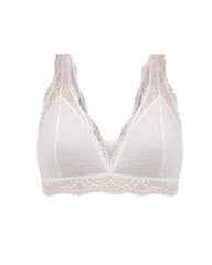 Women's Deep V Knitted Lace Bra