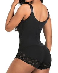 Women Shapewear Tummy Control Fajas Colombianas Body Shaper Zipper Open Bust Bodysuit