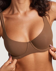 Women's Plus Size Soft Wire-Free Half Cup Bra