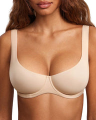 Women's Plus Size Soft Wire-Free Half Cup Bra