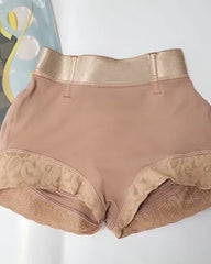 Women's High Waist Lace Trim Body Shaping Panties