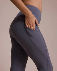 High-waisted Tummy-controlling Elastic Belt Pocket Tight Yoga Pants