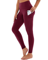 High-waisted Tummy-controlling Elastic Belt Pocket Tight Yoga Pants