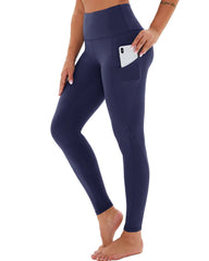High-waisted Tummy-controlling Elastic Belt Pocket Tight Yoga Pants