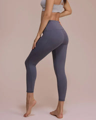 High-waisted Tummy-controlling Elastic Belt Pocket Tight Yoga Pants