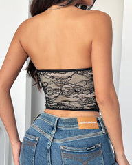 Sexy Lace Button Tube Top