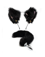 Sexy Bell Collar Tail Jewelry Maid Costume Headdress Neck Accessory Props Set