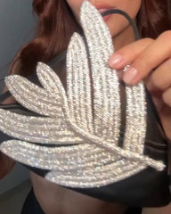 Silver Rhinestone Sexy Mesh Backless Camisole Bra