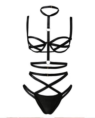 Sexy Bandage Hollow Underwear Set