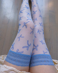 Lace-trimmed Stretch Stockings With Fun Prints