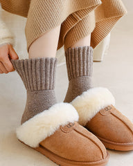 5-Pack Warm Thick Knit Soft Casual Mid-Tube Plush Socks