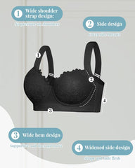 Women's Comfortable Push-Up Lace Underwire Bra
