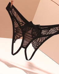 Sexy Lace Crotchless Stretch Thong