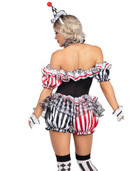 Halloween Female Clown Cosplay Uniform Party with Stockings Set