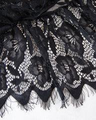 Sexy PU Leather Stitching Lace See-through Strappy Lingerie Set