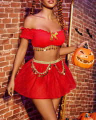 Halloween Sexy See-Through Mesh Role Playing Lingerie Set