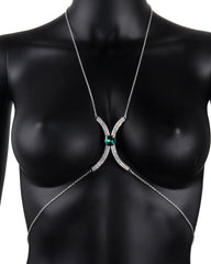 Fashion Sexy Diamond Studded Tassel Bra Necklace