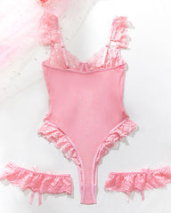 Sexy Lace See-Through Body-Shaping Hollow Bodysuit