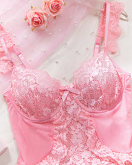 Sexy Lace See-Through Body-Shaping Hollow Bodysuit